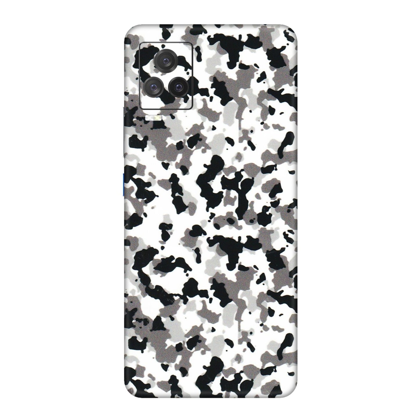 IQOO Phone Skins (All Models) - White Black Camouflage - 3D Embossed Finish (L-18) IQOO 7 Legend