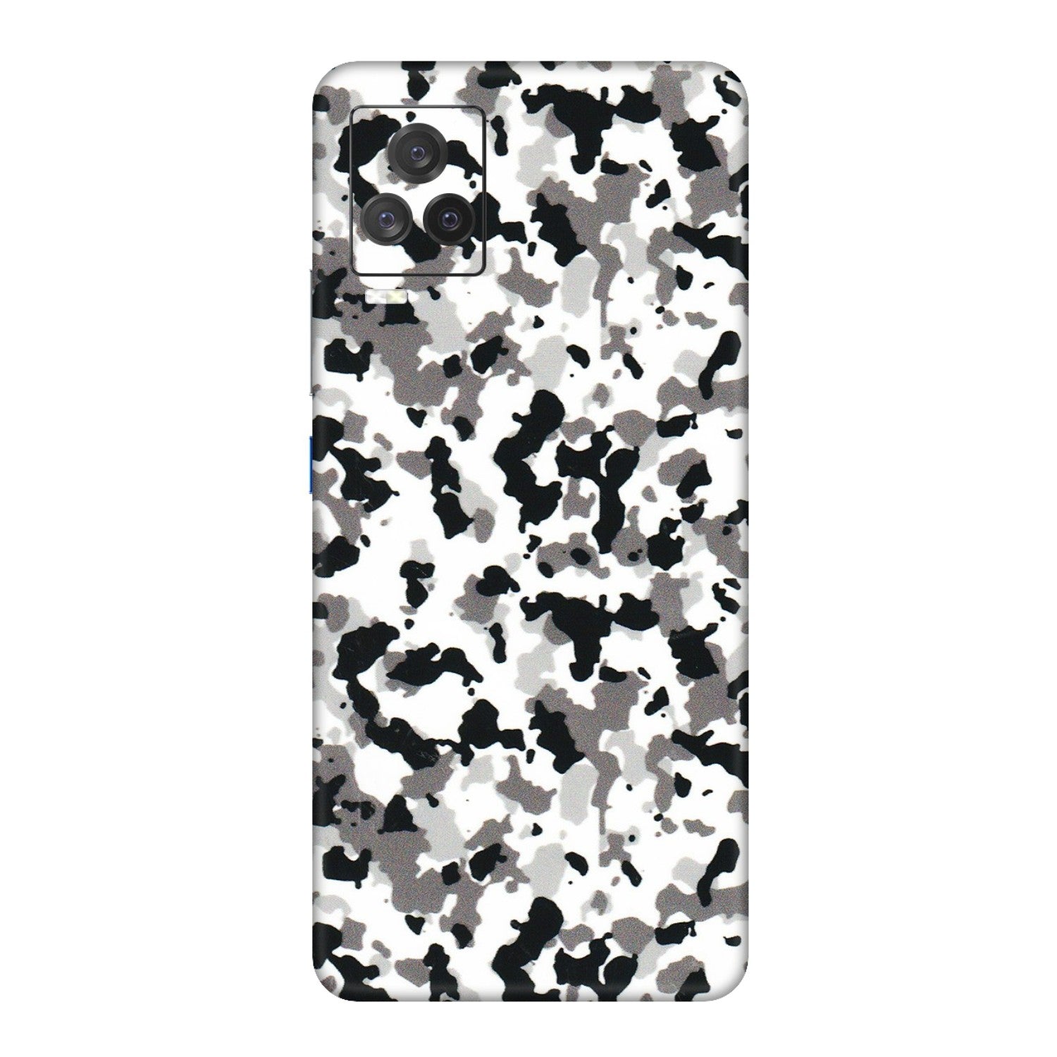 IQOO Phone Skins (All Models) - White Black Camouflage - 3D Embossed Finish (L-18) IQOO 7 Legend