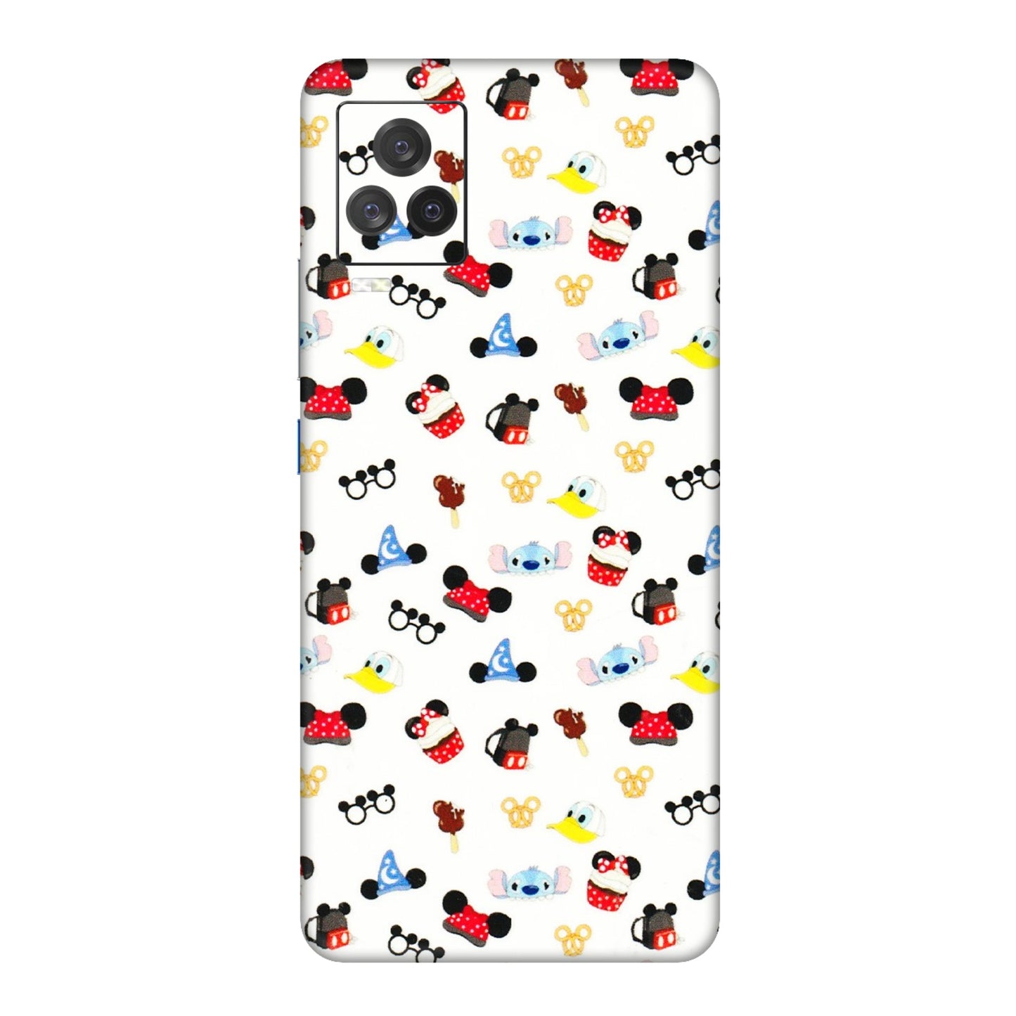 IQOO Phone Skins (All Models) - Minnie Mouse & Donald Doodles s - 3D Embossed Finish (L-194) IQOO 7 Legend