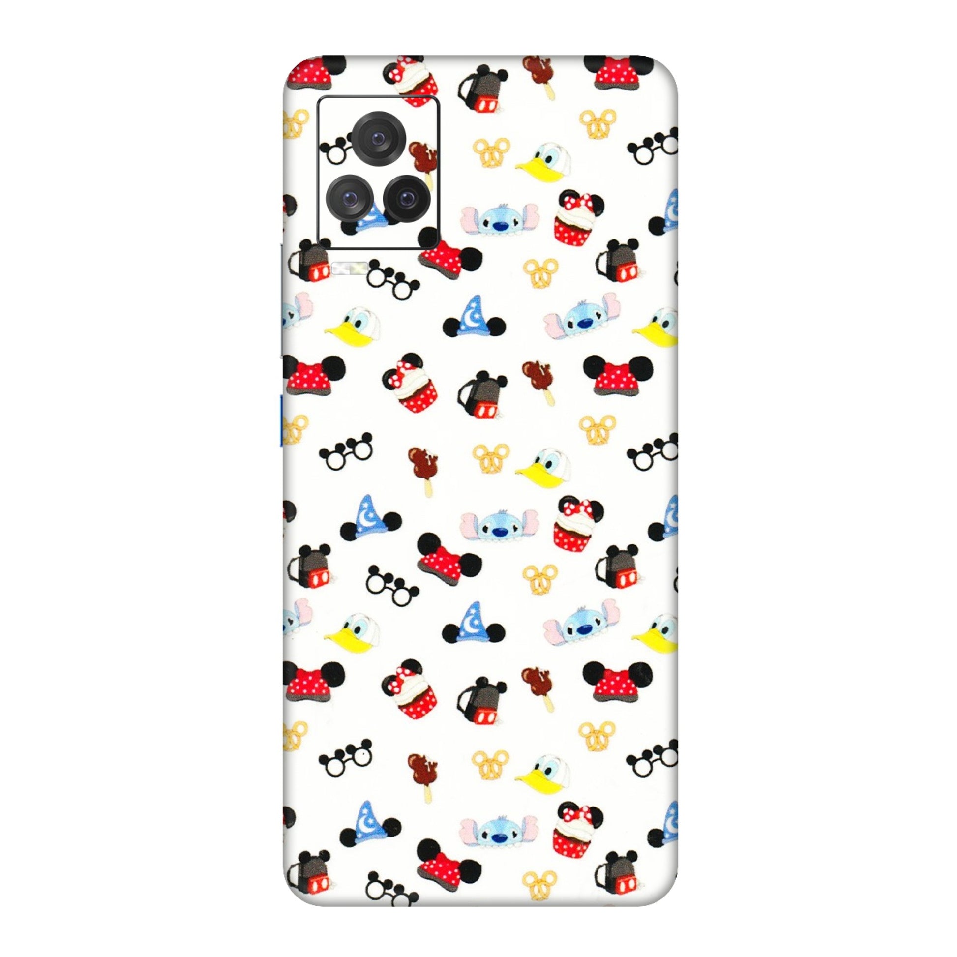 IQOO Phone Skins (All Models) - Minnie Mouse & Donald Doodles s - 3D Embossed Finish (L-194) IQOO 7 Legend