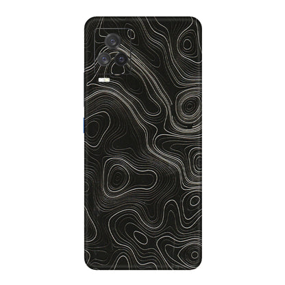 IQOO Phone Skins (All Models) - Black Swirl - 3D Embossed Finish (L-196) IQOO 7 Legend
