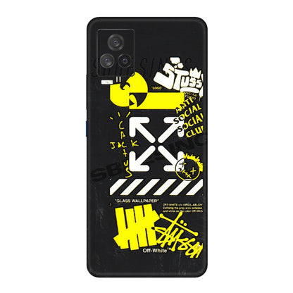 IQOO Phone Skins (All Models) - Anti Social Graffiti - 3D Embossed Finish (L-198) IQOO 7 Legend