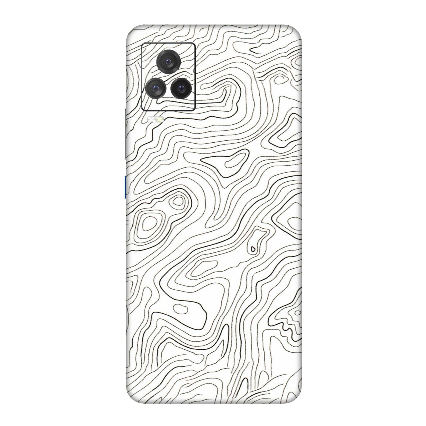 IQOO Phone Skins (All Models) - White Black Swirls - 3D Embossed Finish (L-219) IQOO 7 Legend