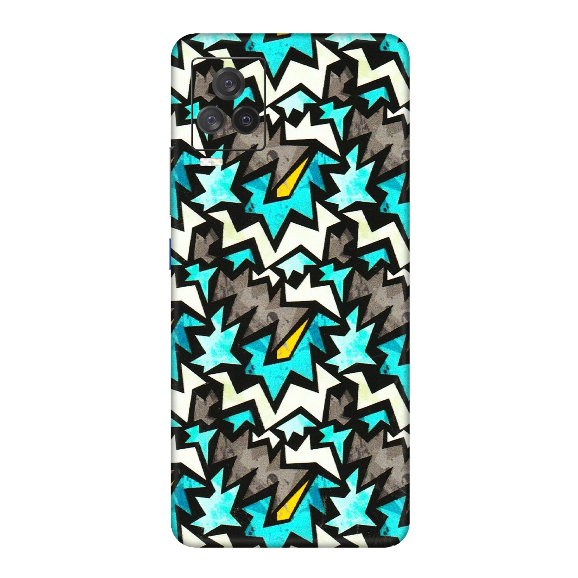 IQOO Phone Skins (All Models) - Funky Zig Zag - 3D Embossed Finish (L-223) IQOO 7 Legend