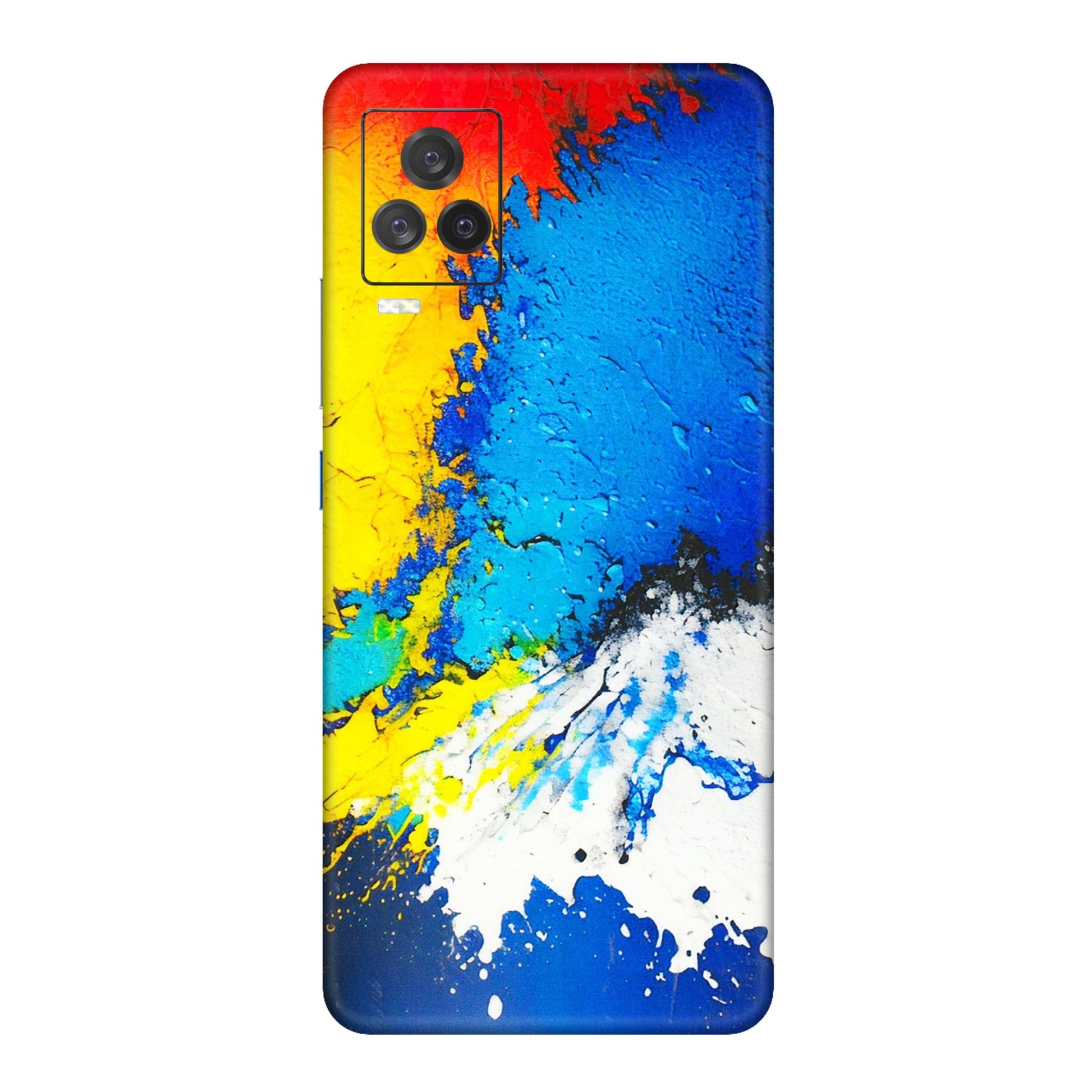 IQOO Phone Skins (All Models) - Acrylic Paint Spill - 3D Embossed Finish (L-229) IQOO 7 Legend