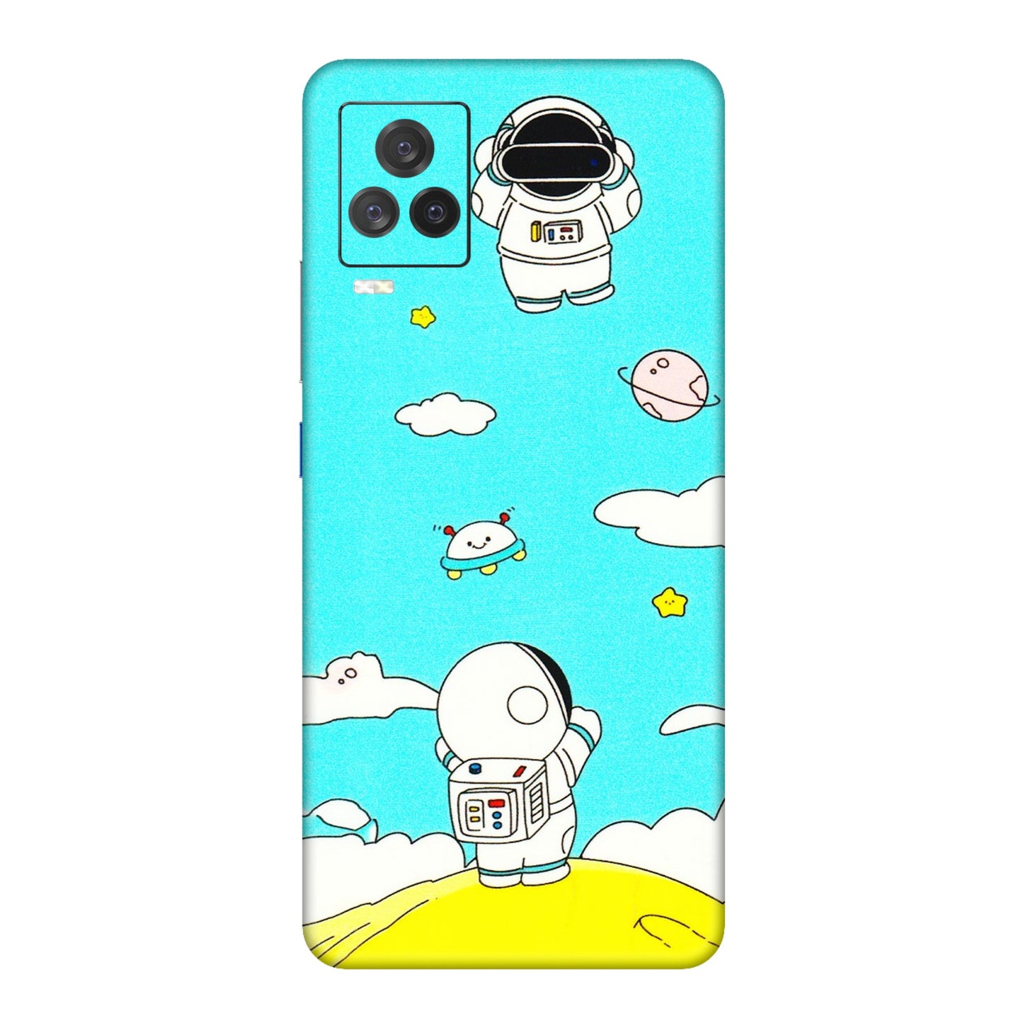 IQOO Phone Skins (All Models) - Blue Skies Astro Float - 3D Embossed Finish (L-230) IQOO 7 Legend