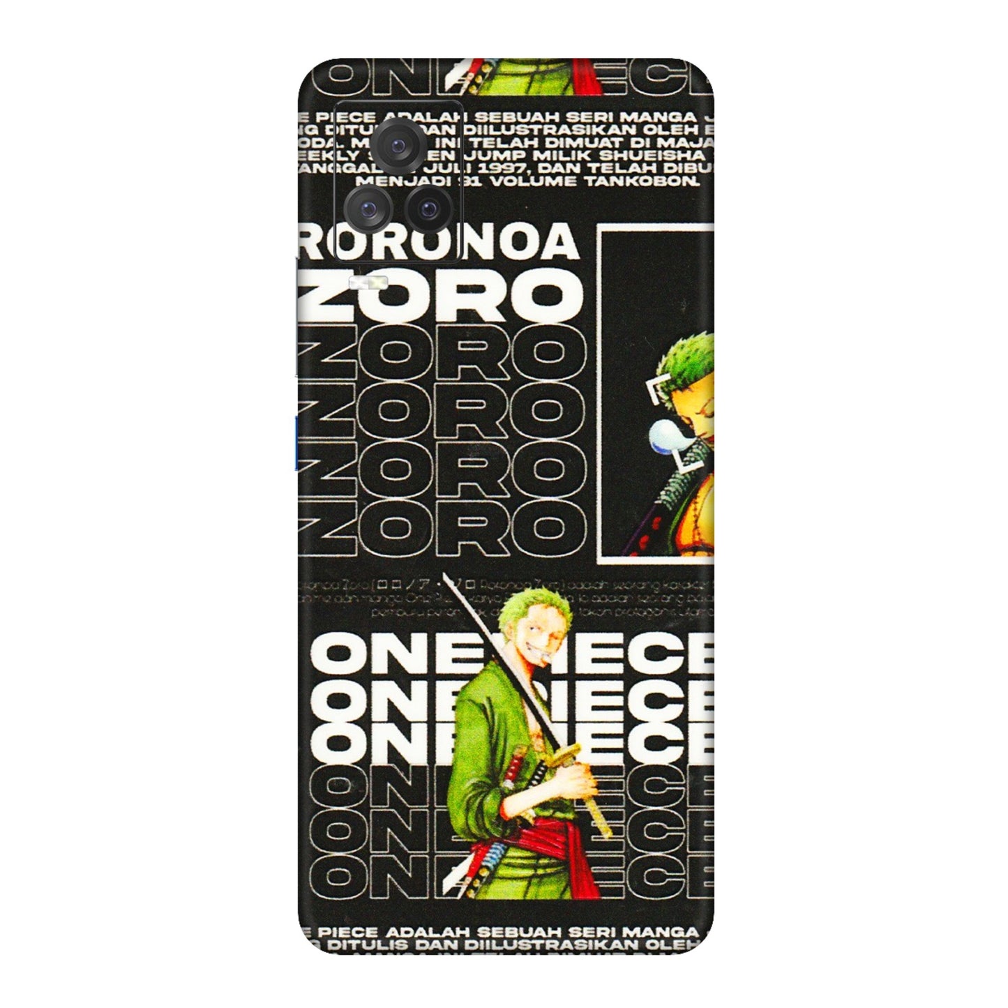 IQOO Phone Skins (All Models) - One Piece Zoro - 3D Embossed Finish (L-250) IQOO 7 Legend