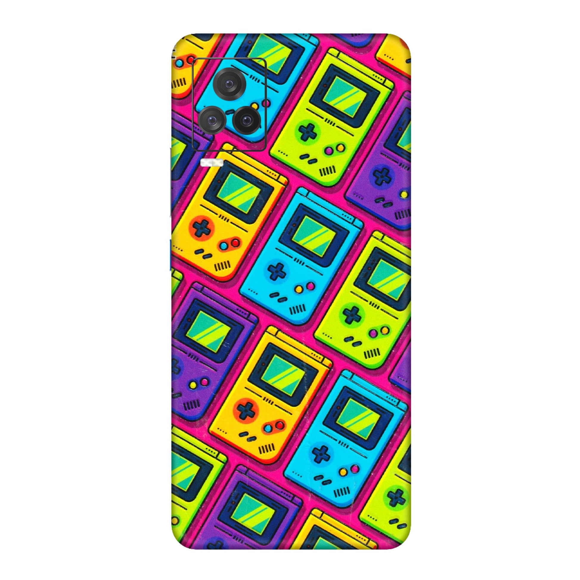 IQOO Phone Skins (All Models) - Gameboy Colourful - 3D Embossed Finish (L-266) IQOO 7 Legend