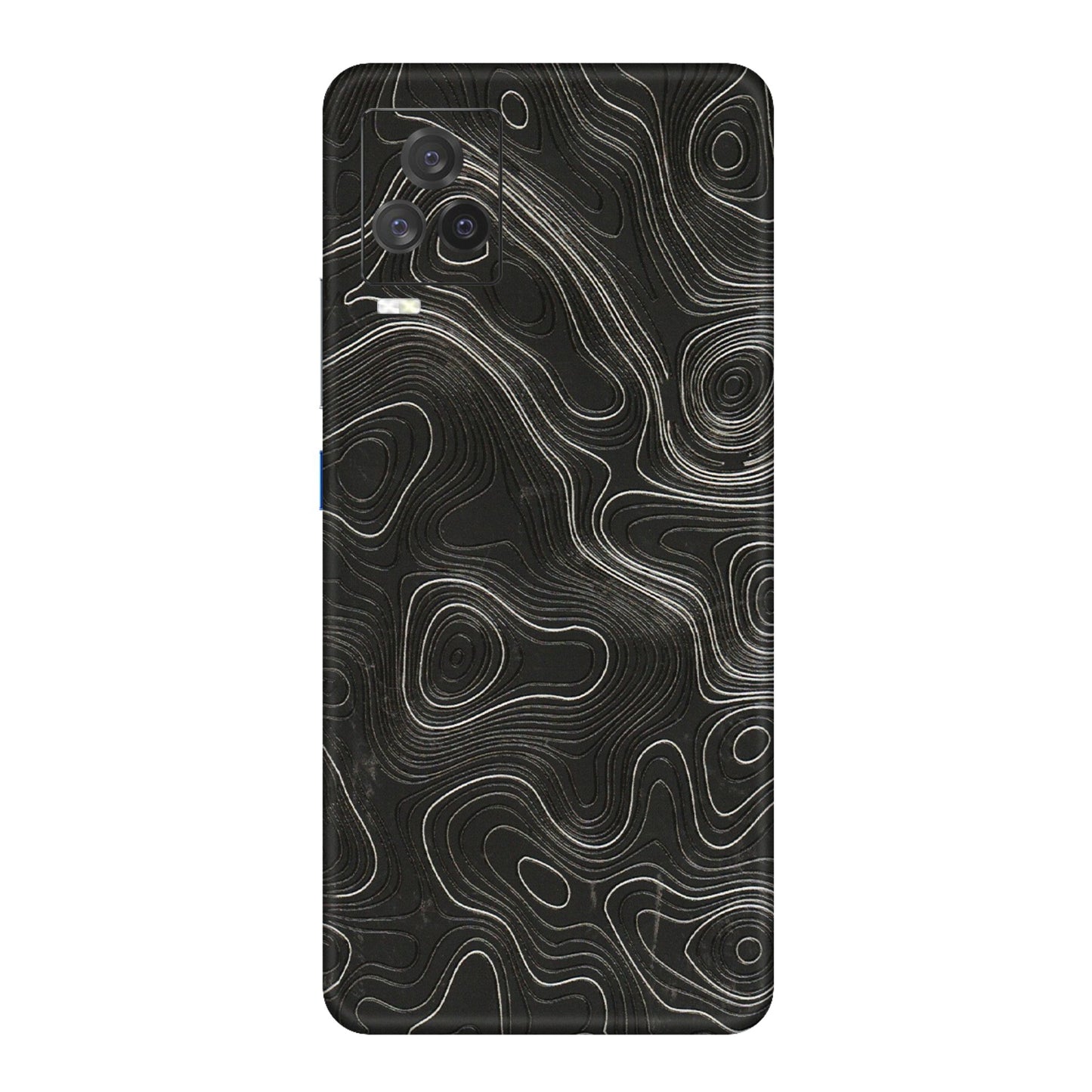 IQOO Phone Skins (All Models) - Abstract White Line Map - 3D Embossed Finish (L-269) IQOO 7 Legend