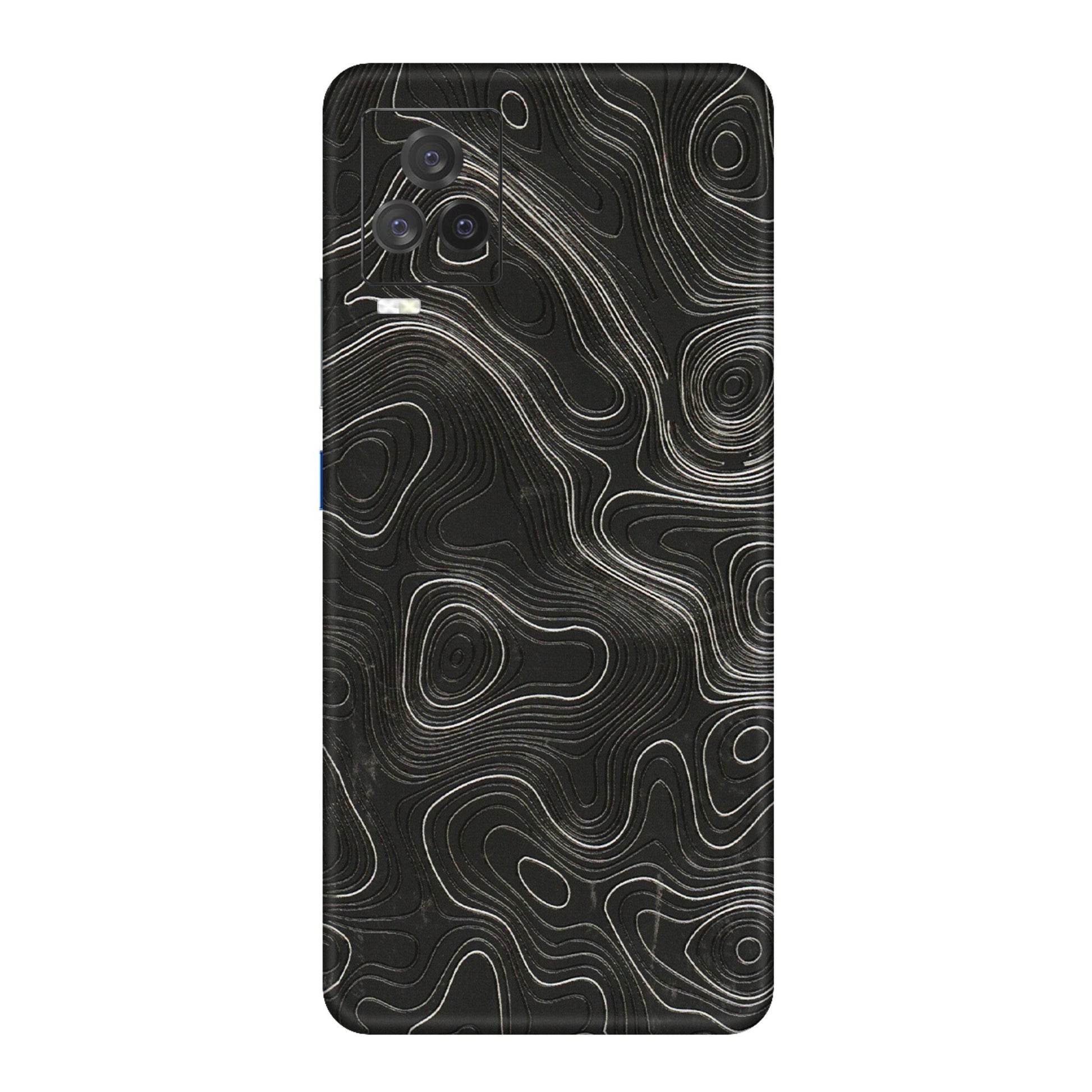 IQOO Phone Skins (All Models) - Abstract White Line Map - 3D Embossed Finish (L-269) IQOO 7 Legend