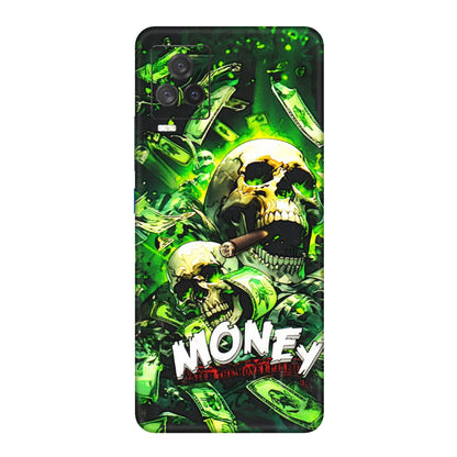 IQOO Phone Skins (All Models) - Skull Money - 3D Embossed Finish (L-303) IQOO 7 Legend