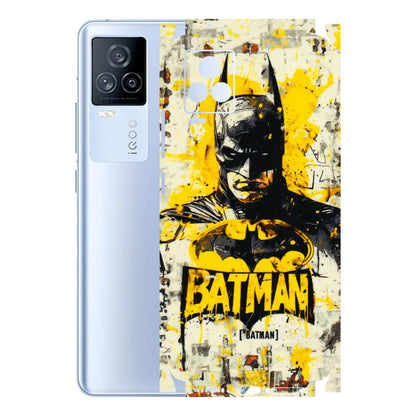 IQOO Phone Skins (All Models) - Batman Yellow BT - 3D Embossed Finish (L-304) IQOO 7 Legend