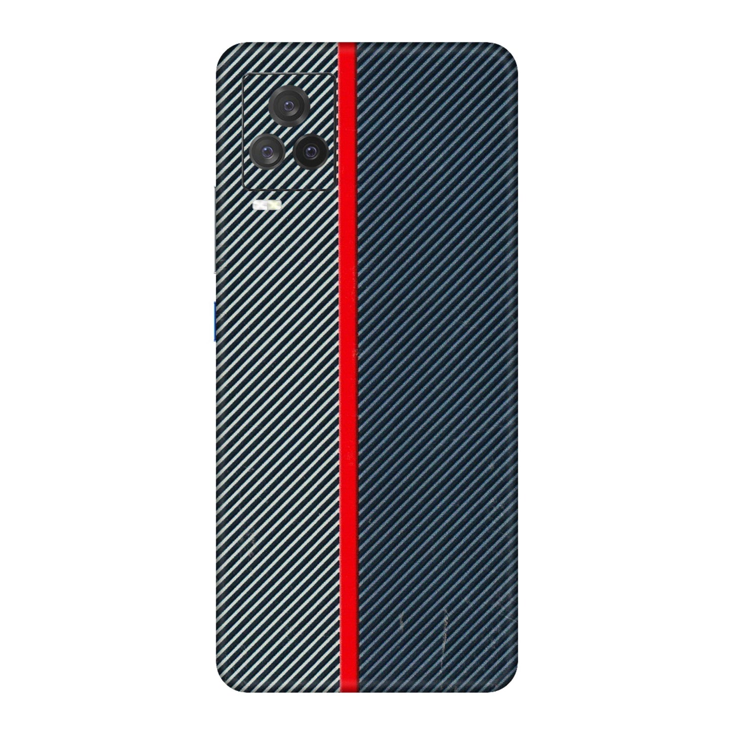 IQOO Phone Skins (All Models) - Blue Sober Lines - 3D Embossed Finish (L-305) IQOO 7 Legend