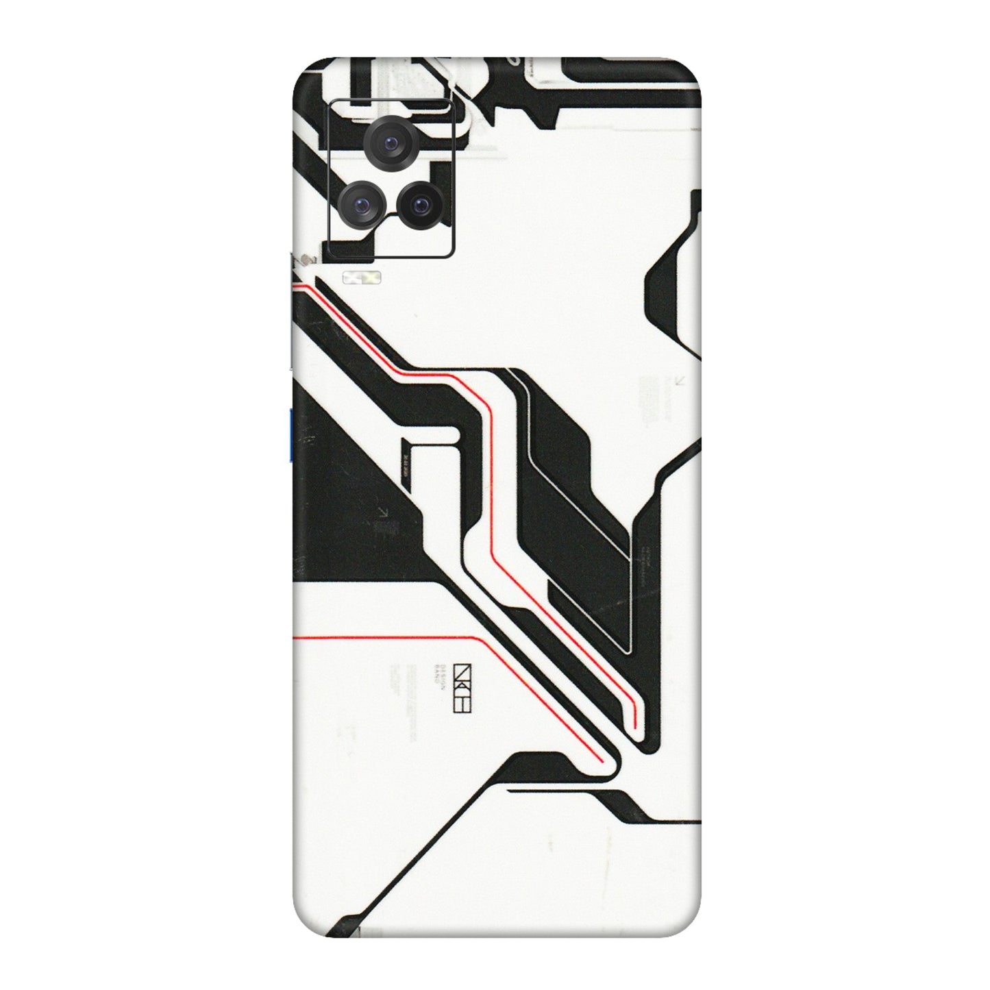 IQOO Phone Skins (All Models) - White Techy Logo - 3D Embossed Finish (L-312) IQOO 7 Legend