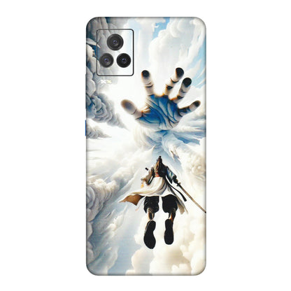 IQOO Phone Skins (All Models) - Big Hand With Monkey King - 3D Embossed Finish (L-323) IQOO 7 Legend