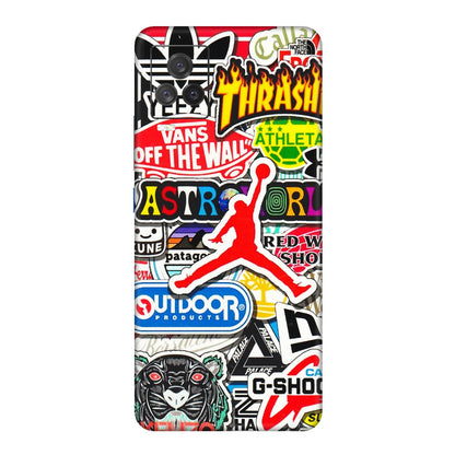 IQOO Phone Skins (All Models) - Multi Brands Sticker Graffiti - 3D Embossed Finish (L-37) IQOO 7 Legend