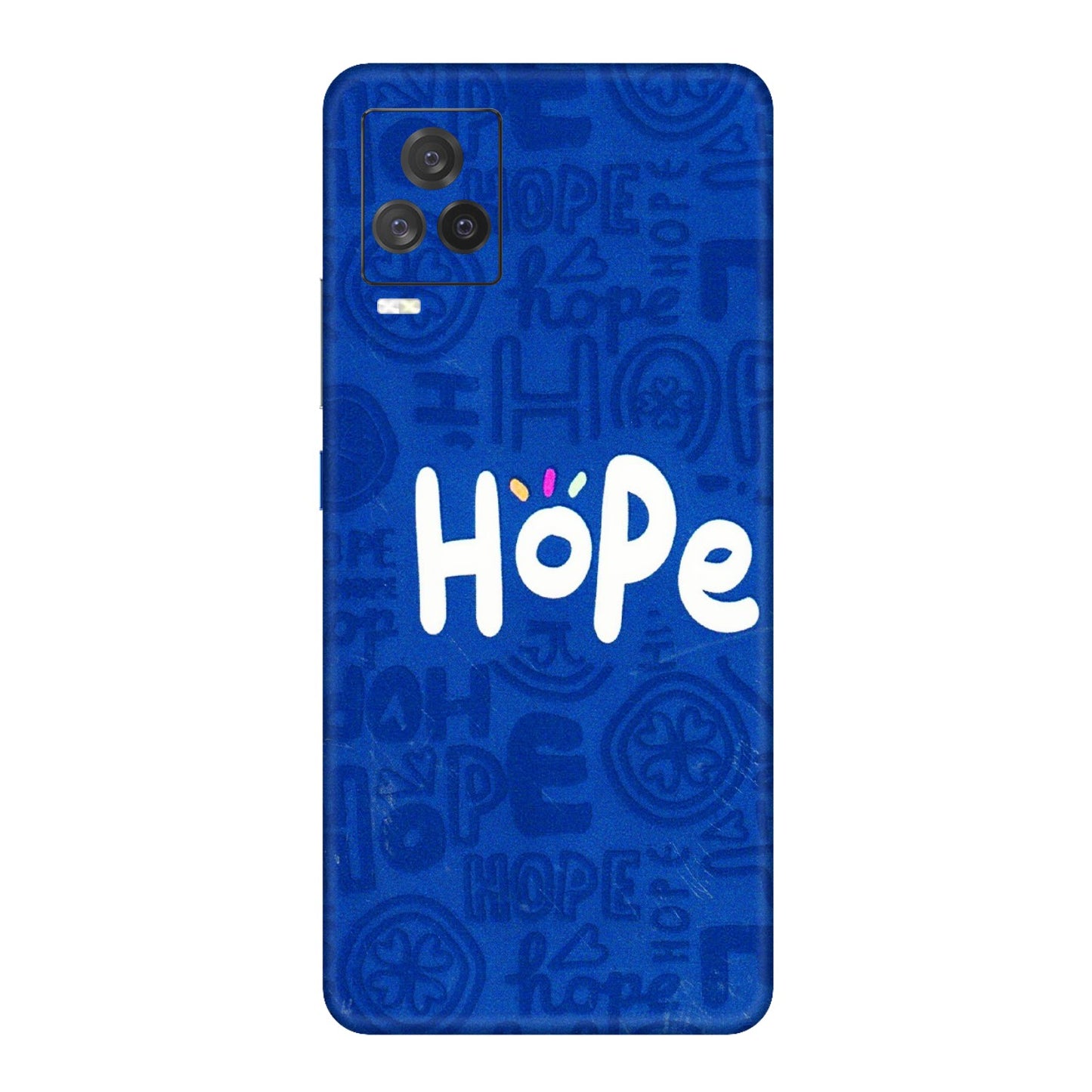 IQOO Phone Skins (All Models) - Hope Doodles Blue - 3D Embossed Finish (L-43) IQOO 7 Legend