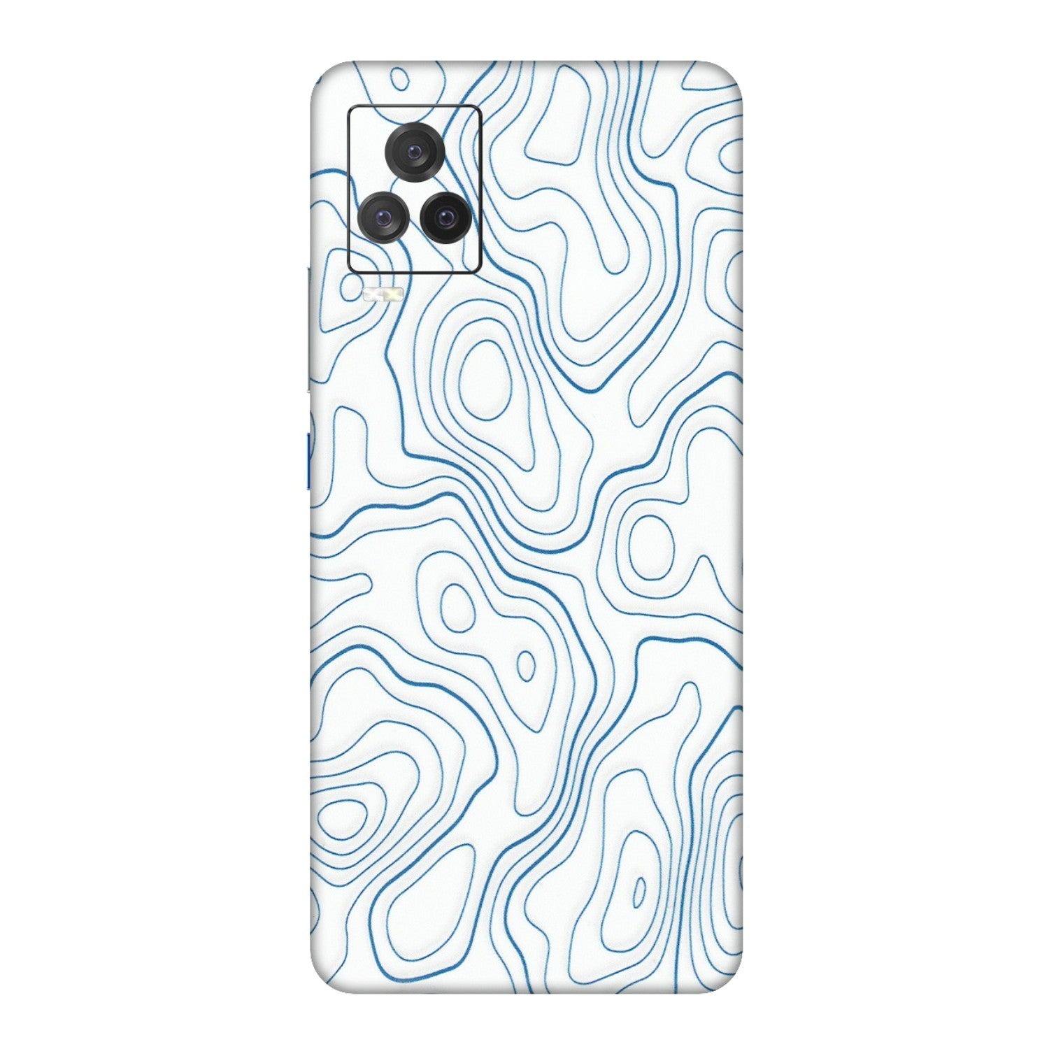 IQOO Phone Skins (All Models) - Blue And White Swirls - Matte Finish (M-139) IQOO 7 Legend