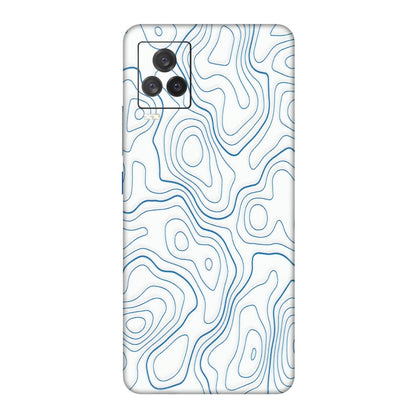 IQOO Phone Skins (All Models) - Blue And White Swirls - Matte Finish (M-139) IQOO 7 Legend
