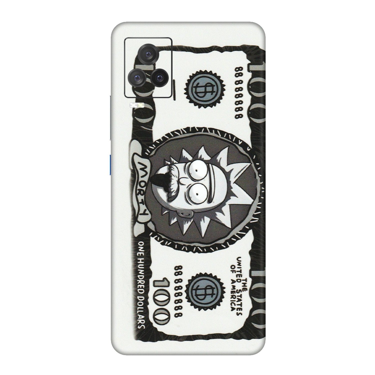 IQOO Phone Skins (All Models) - Rick And Morty Hundred Dollar Anime - Matte Finish (M-161) IQOO 7 Legend