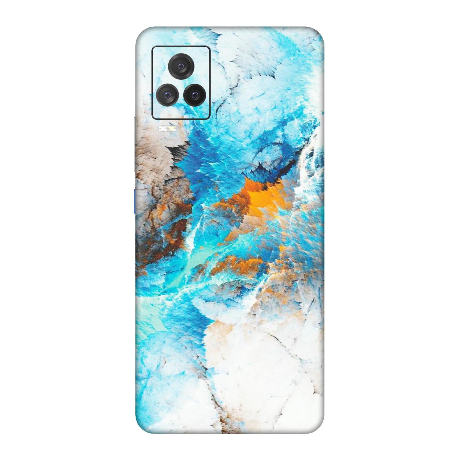 IQOO Phone Skins (All Models) - Blue Waves Abstract - Matte Finish (M-19) IQOO 7 Legend