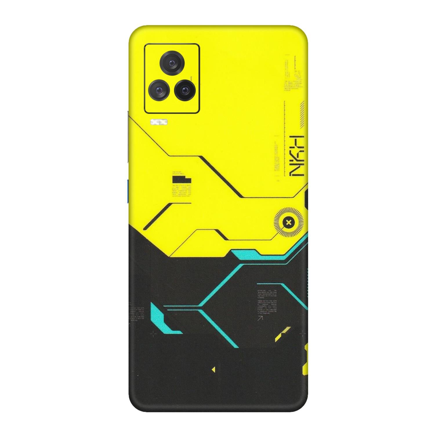 IQOO Phone Skins (All Models) - Black Yellow Technica - Matte Finish (M-53) IQOO 7 Legend