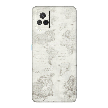 IQOO Phone Skins (All Models) - World Travel Map - Transparent Finish (T-04) IQOO 7 Legend