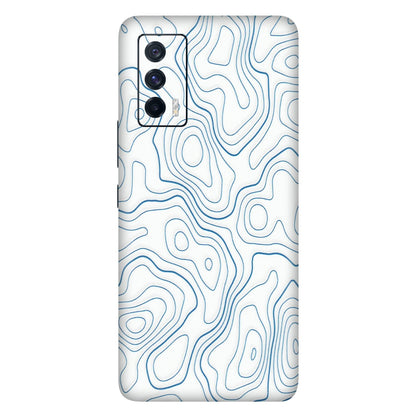 IQOO Phone Skins (All Models) - Blue And White Swirls - Matte Finish (M-139) IQOO 7