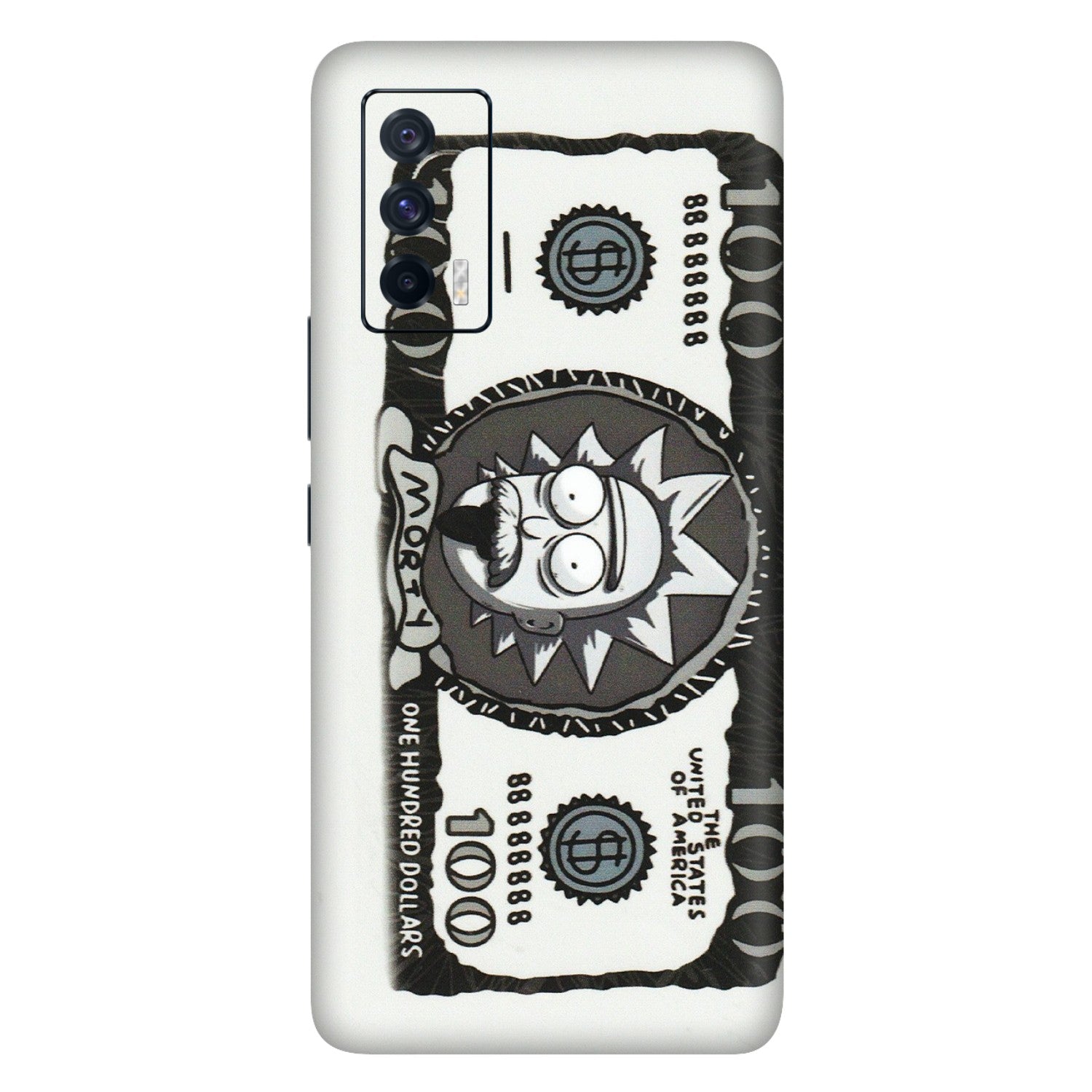 IQOO Phone Skins (All Models) - Rick And Morty Hundred Dollar Anime - Matte Finish (M-161) IQOO 7