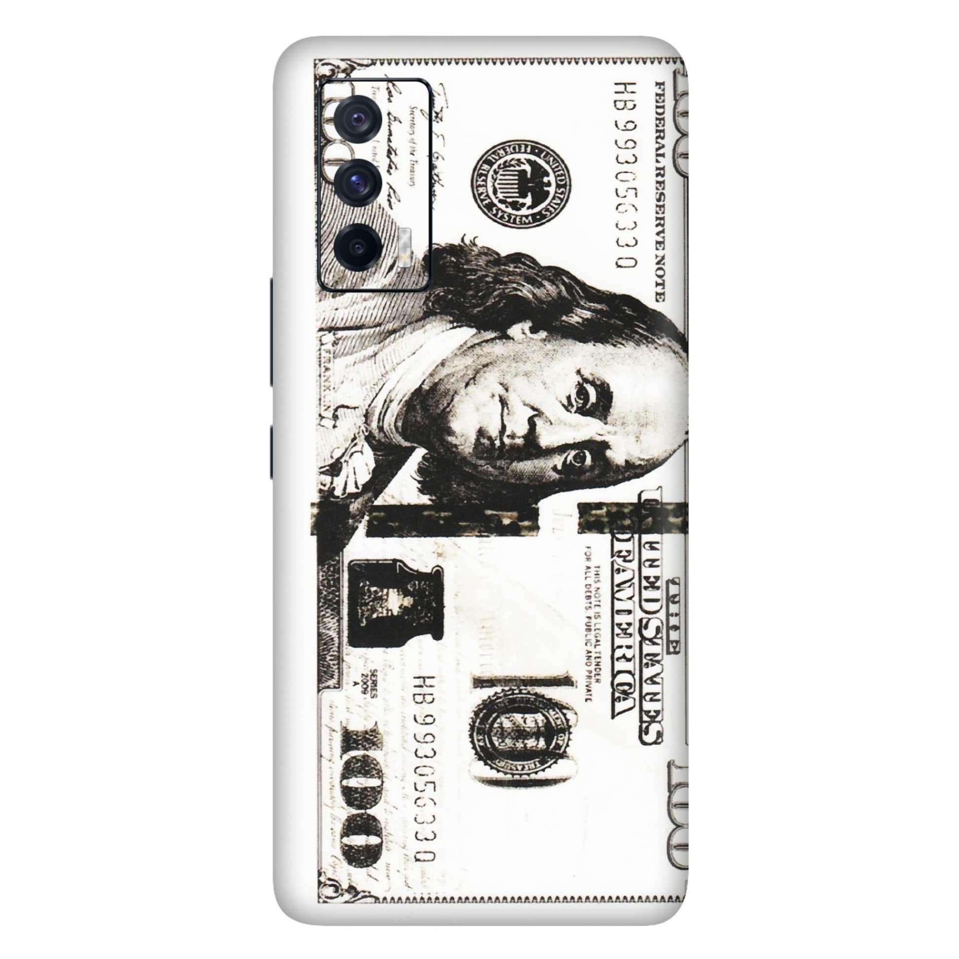 IQOO Phone Skins (All Models) - 100 Dollar Currency - Transparent Finish (T-01) IQOO 7