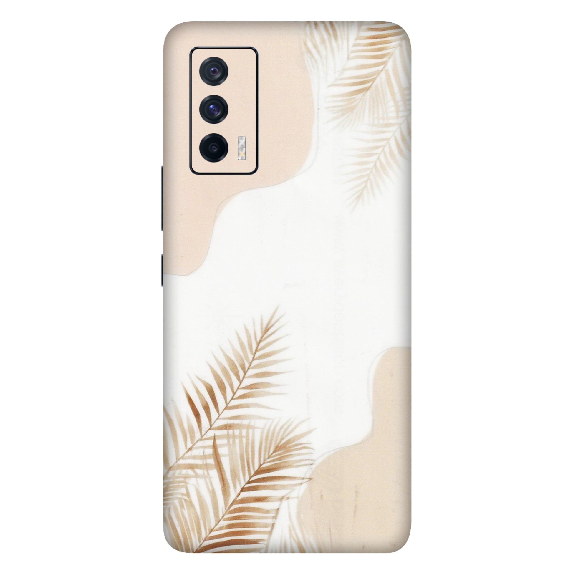 IQOO Phone Skins (All Models) - Gold Petals Abstract - Transparent Finish (T-08) IQOO 7
