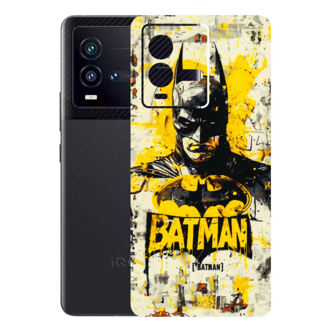 IQOO Phone Skins (All Models) - Batman Yellow BT - 3D Embossed Finish (L-304) IQOO 9T