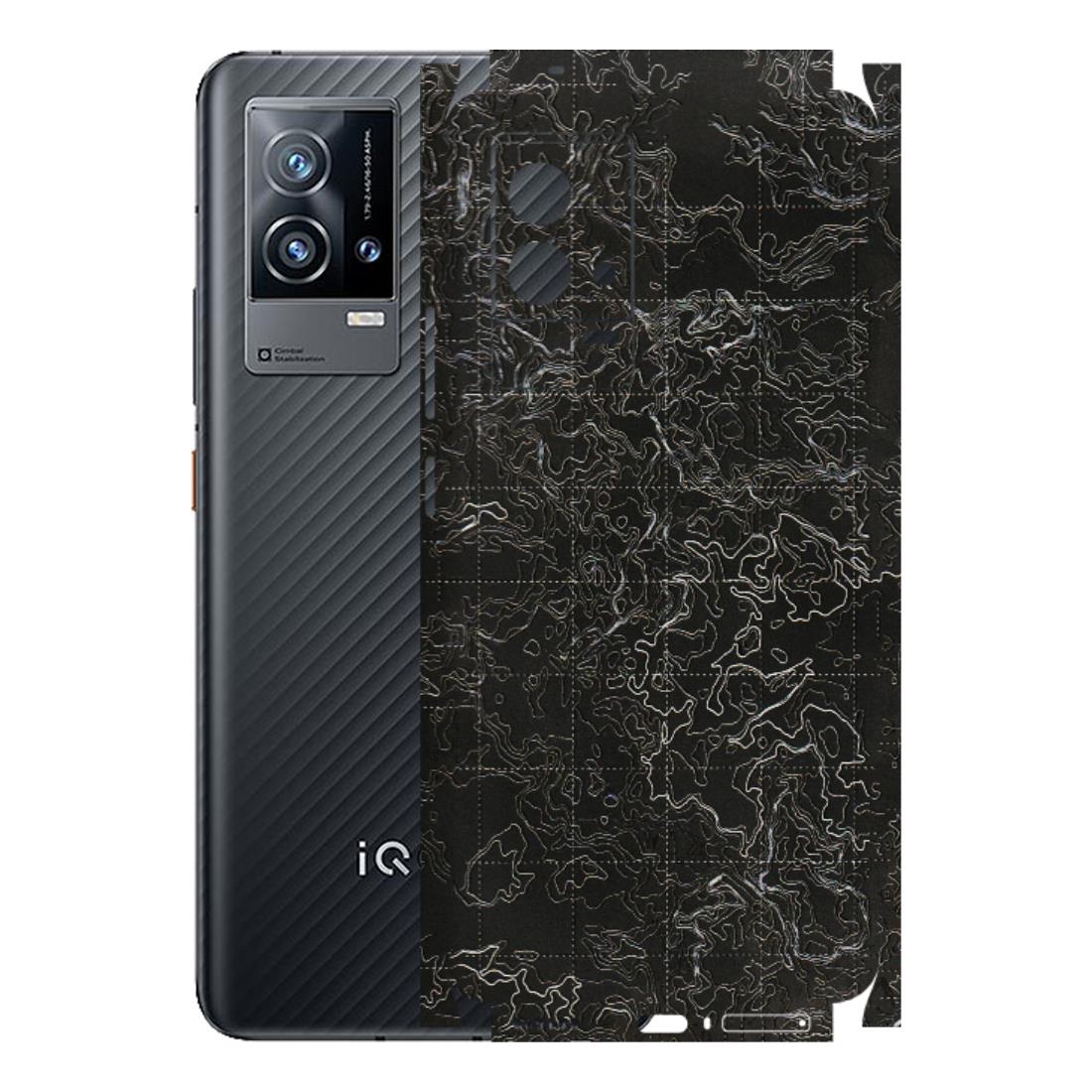 IQOO Phone Skins (All Models) - Black map Texture - 3D Embossed Finish (L-201) IQOO 9 5G