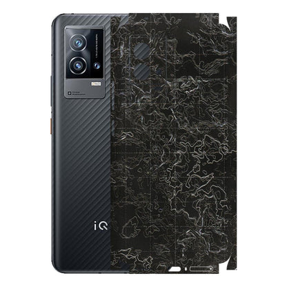 IQOO Phone Skins (All Models) - Black map Texture - 3D Embossed Finish (L-201) IQOO 9 5G