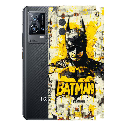 IQOO Phone Skins (All Models) - Batman Yellow BT - 3D Embossed Finish (L-304) IQOO 9 5G