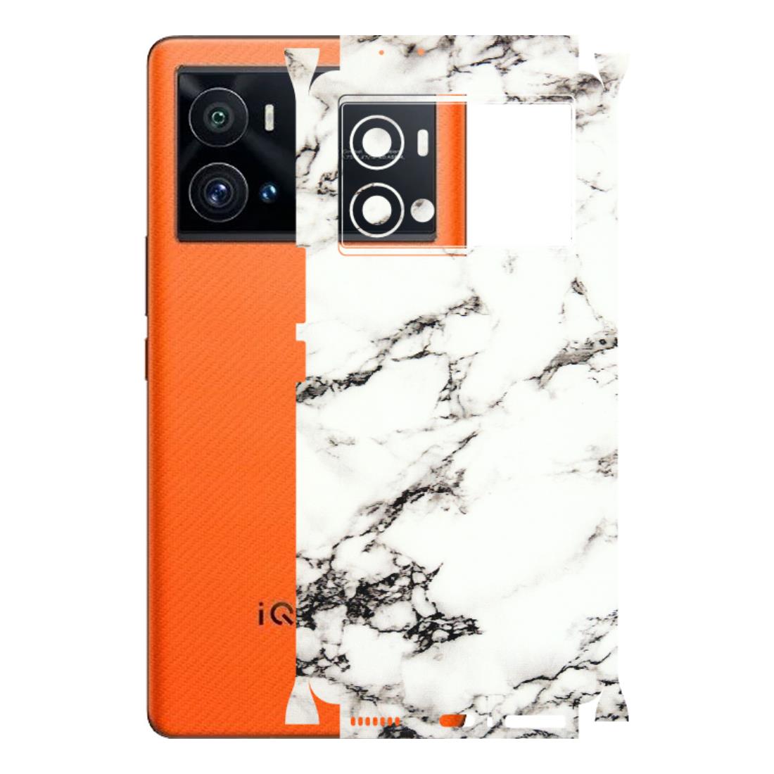 IQOO Phone Skins (All Models) - Black and White Marble Texture - 3D Embossed Finish (L-124) IQOO 9 Pro 5G