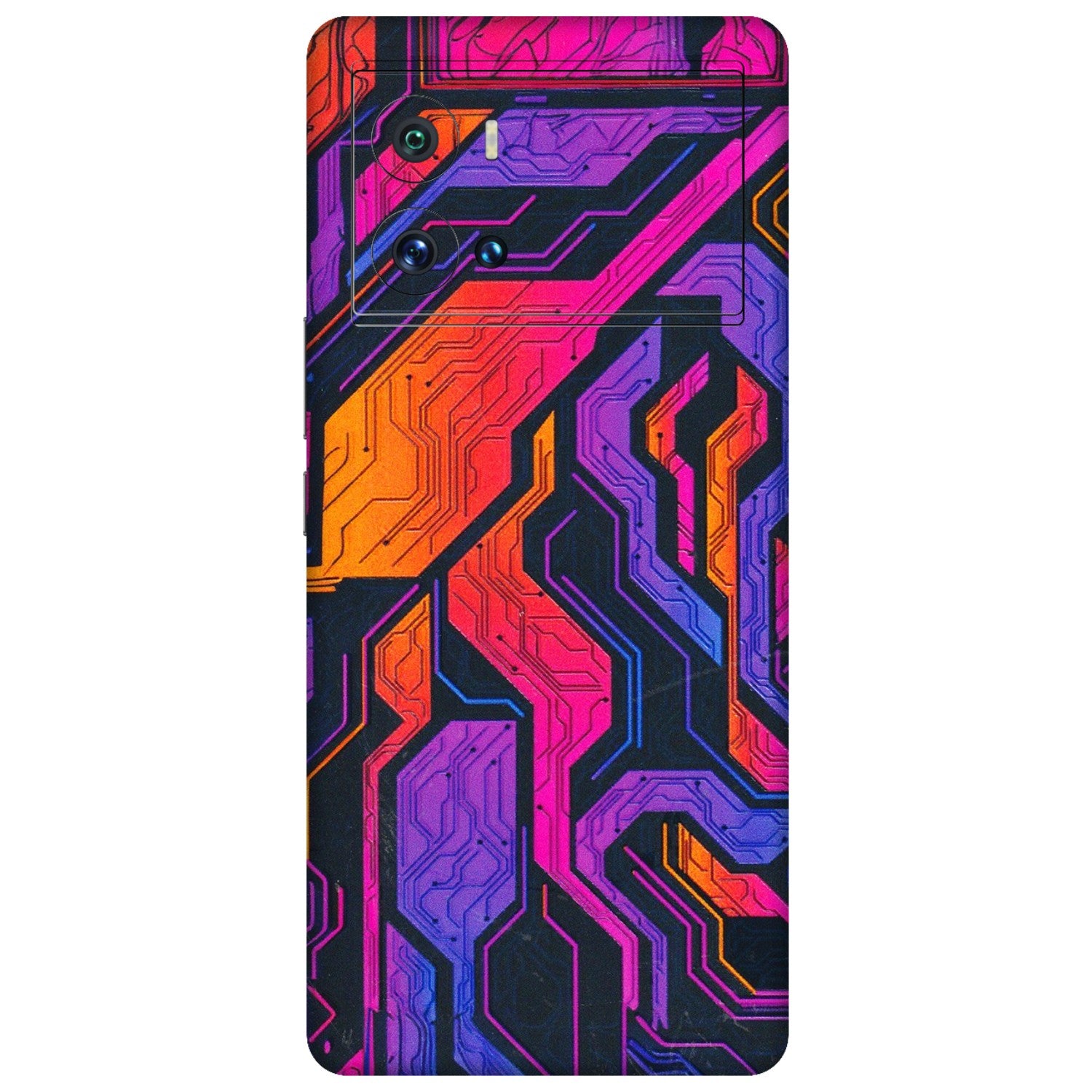 IQOO Phone Skins (All Models) - Tech Circuits Futuristic - 3D Embossed Finish (L-07) IQOO 9 Pro 5G