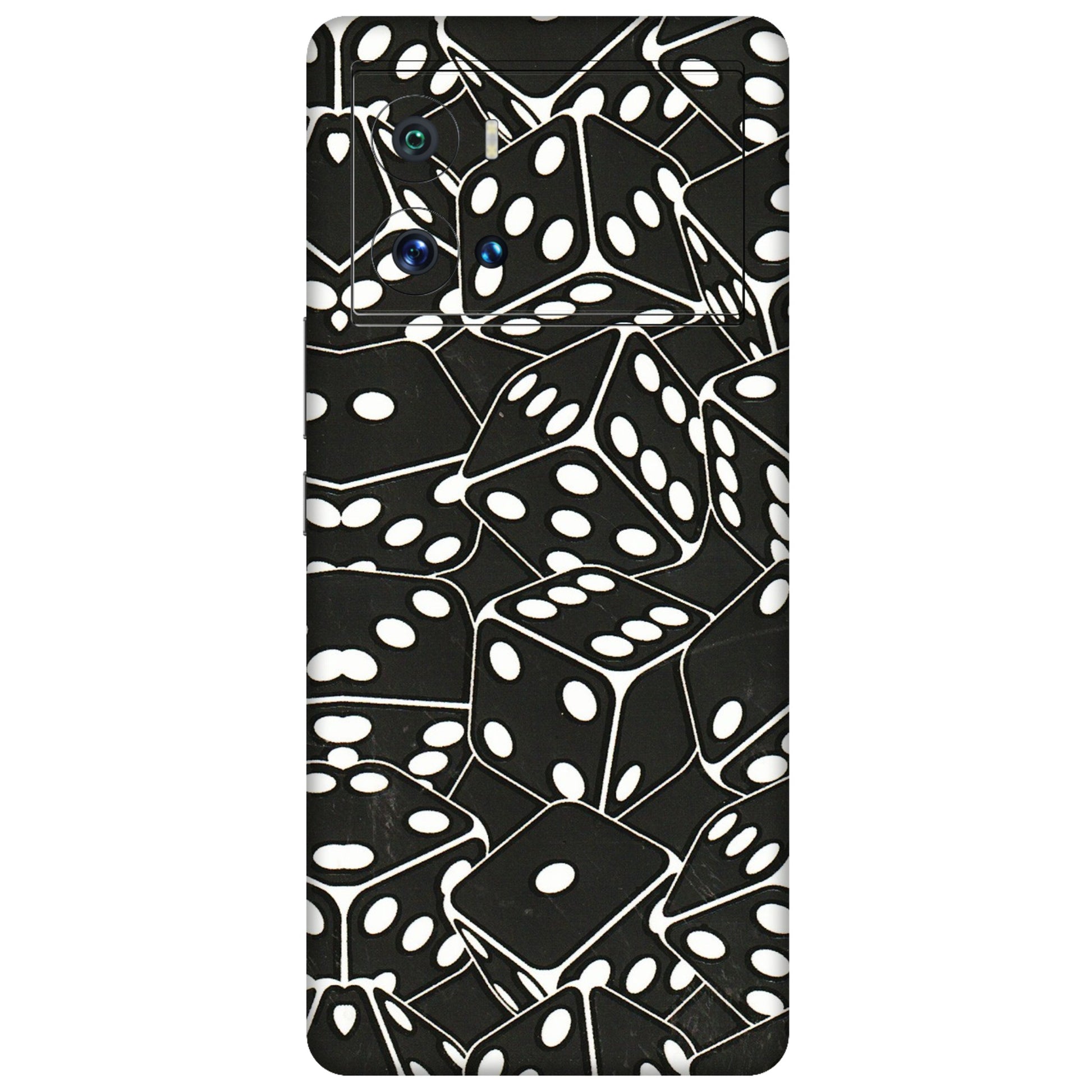 IQOO Phone Skins (All Models) - Big Black Dices - 3D Embossed Finish (L-106) IQOO 9 Pro 5G