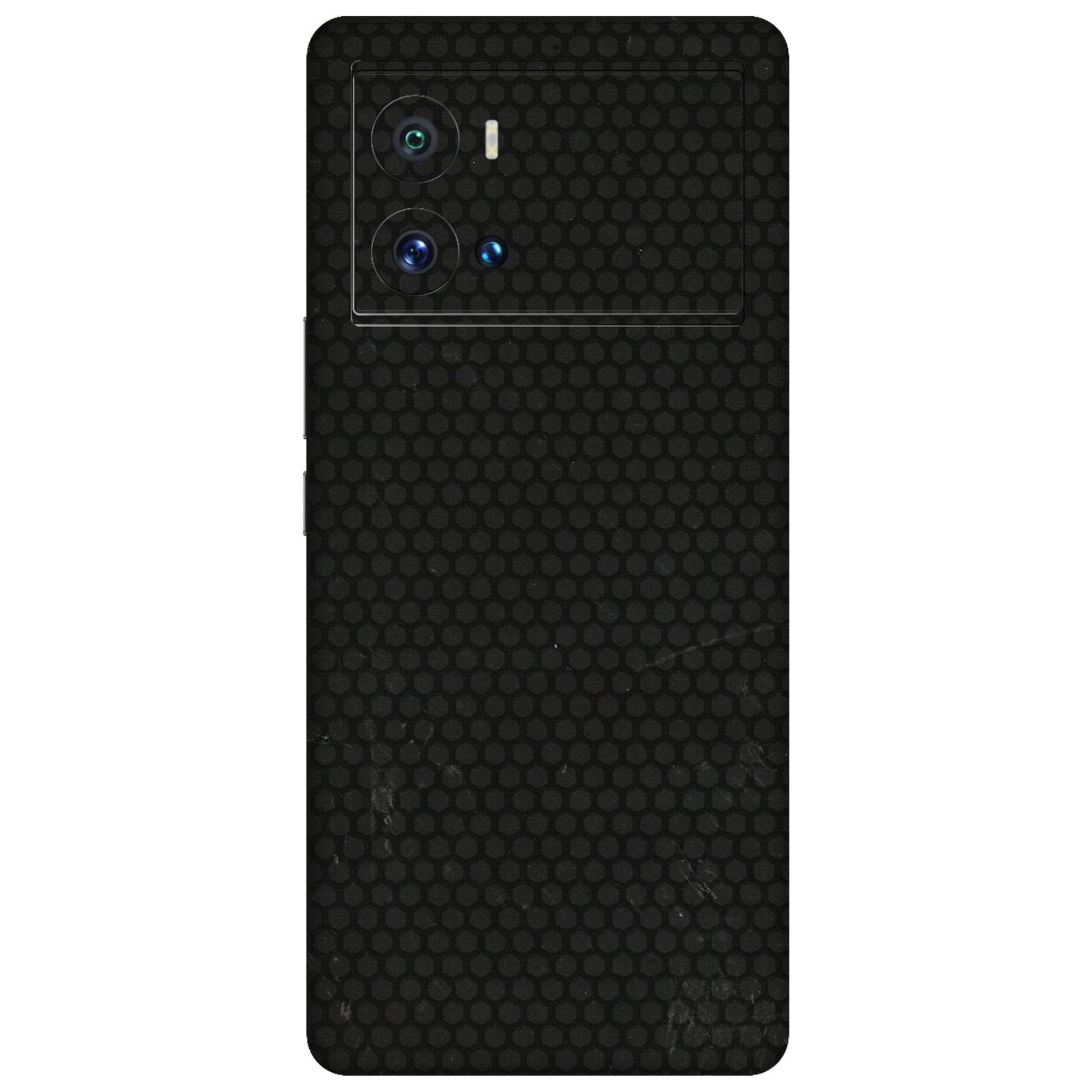IQOO Phone Skins (All Models) - Black honeycomb - 3D Embossed Finish (L-114) IQOO 9 Pro 5G