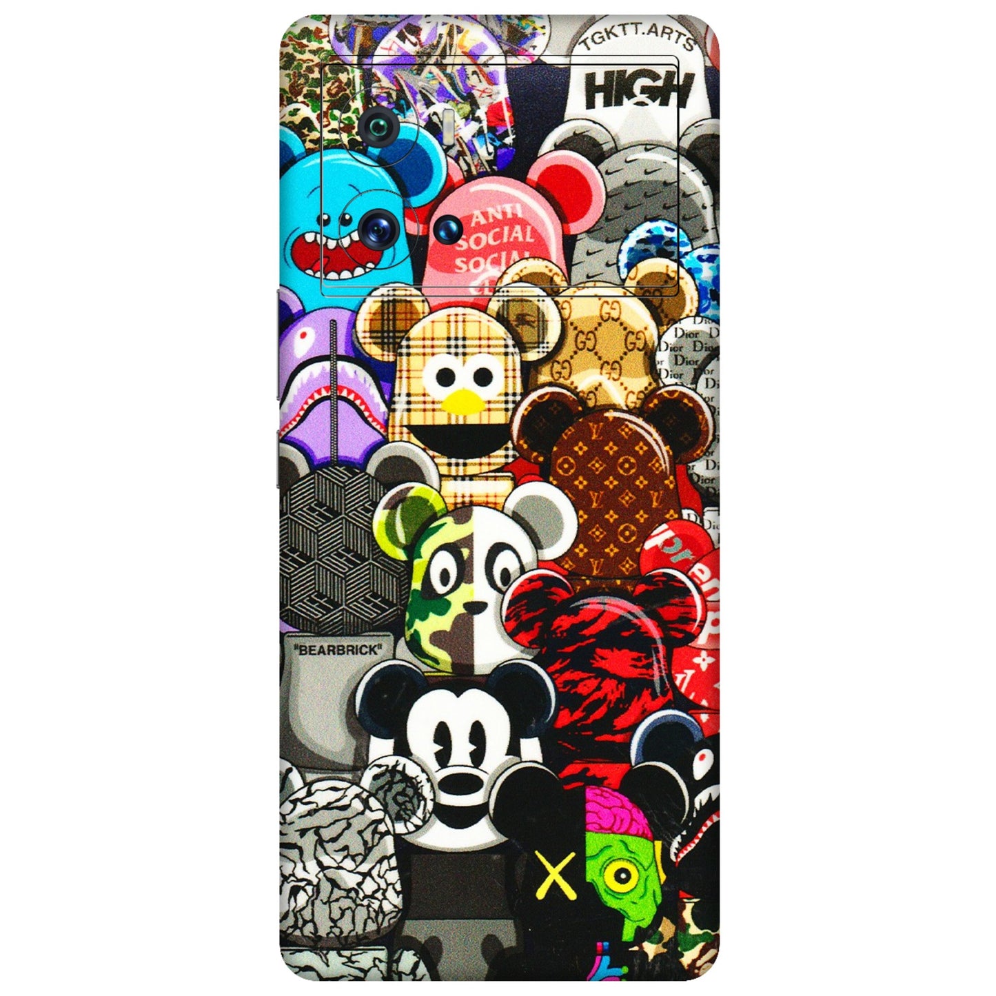 IQOO Phone Skins (All Models) - More Mickey Mouses - 3D Embossed Finish (L-118) IQOO 9 Pro 5G