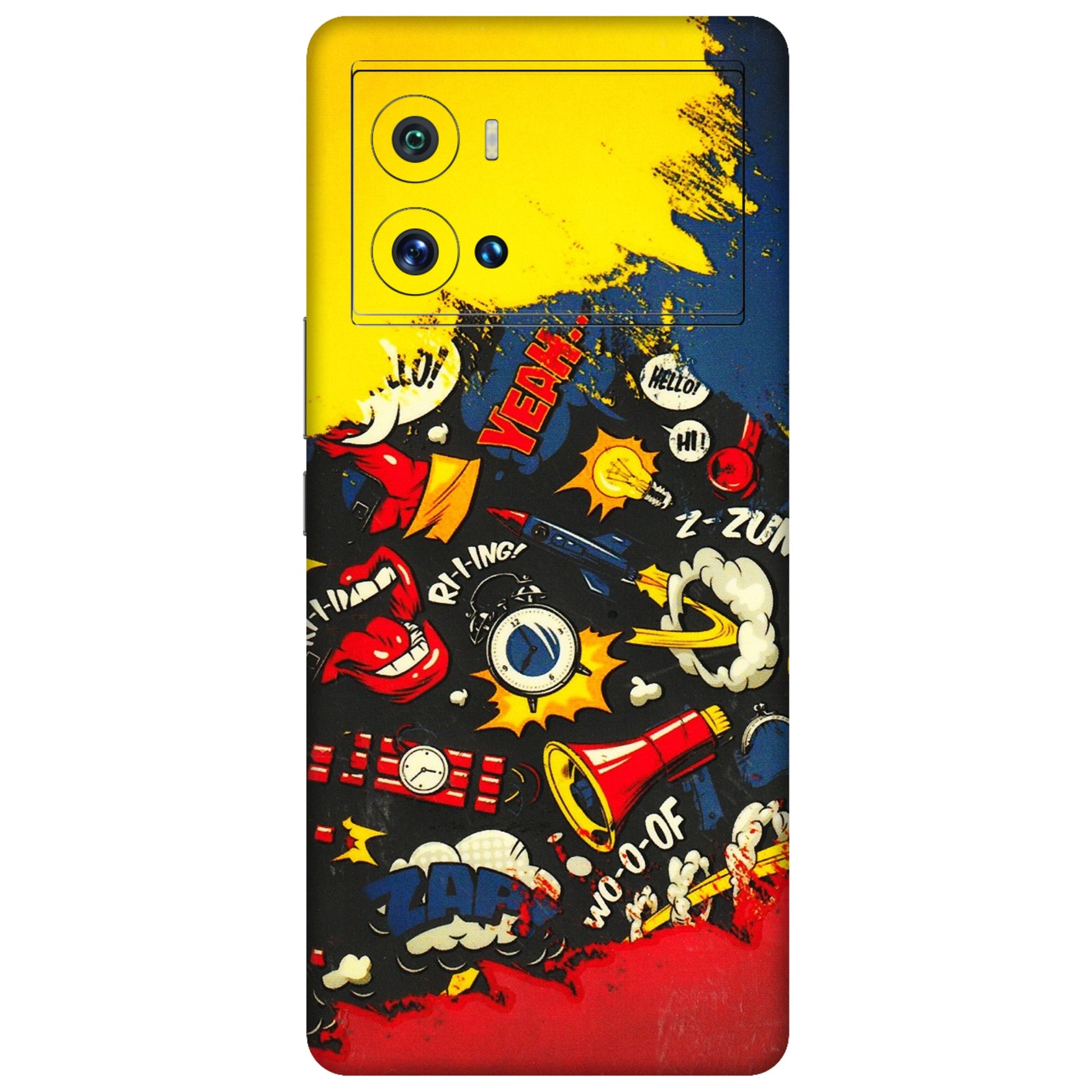 IQOO Phone Skins (All Models) - Pacific Doodle Art - 3D Embossed Finish (L-120) IQOO 9 Pro 5G