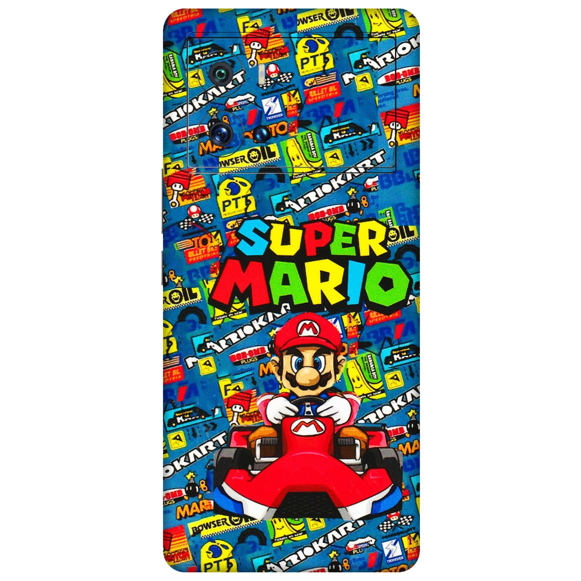 IQOO Phone Skins (All Models) - Super Mario Kart - 3D Embossed Finish (L-140) IQOO 9 Pro 5G