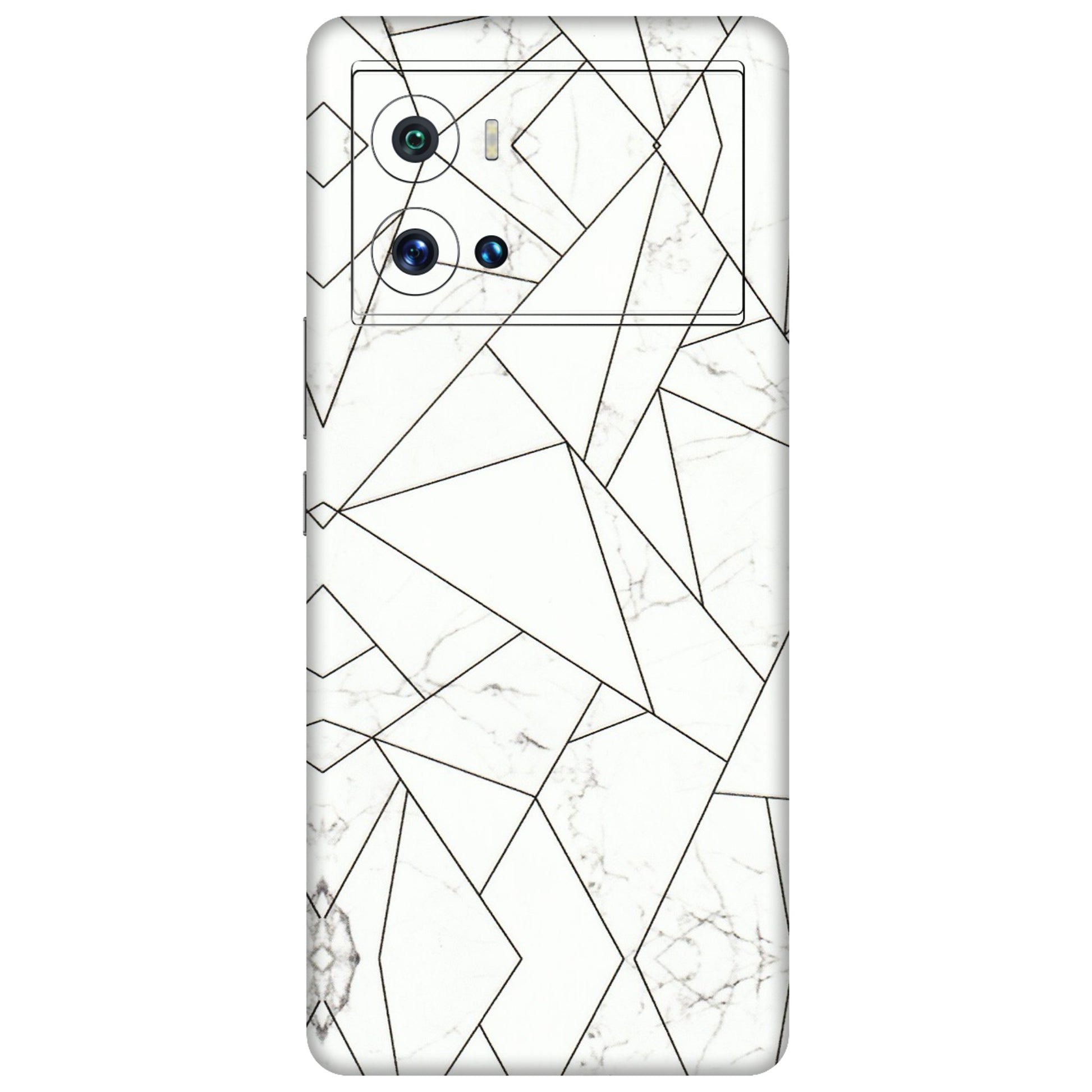 IQOO Phone Skins (All Models) - Luxury White Marble Effect - 3D Embossed Finish (L-168) IQOO 9 Pro 5G