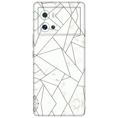 IQOO Phone Skins (All Models) - Luxury White Marble Effect - 3D Embossed Finish (L-168) IQOO 9 Pro 5G