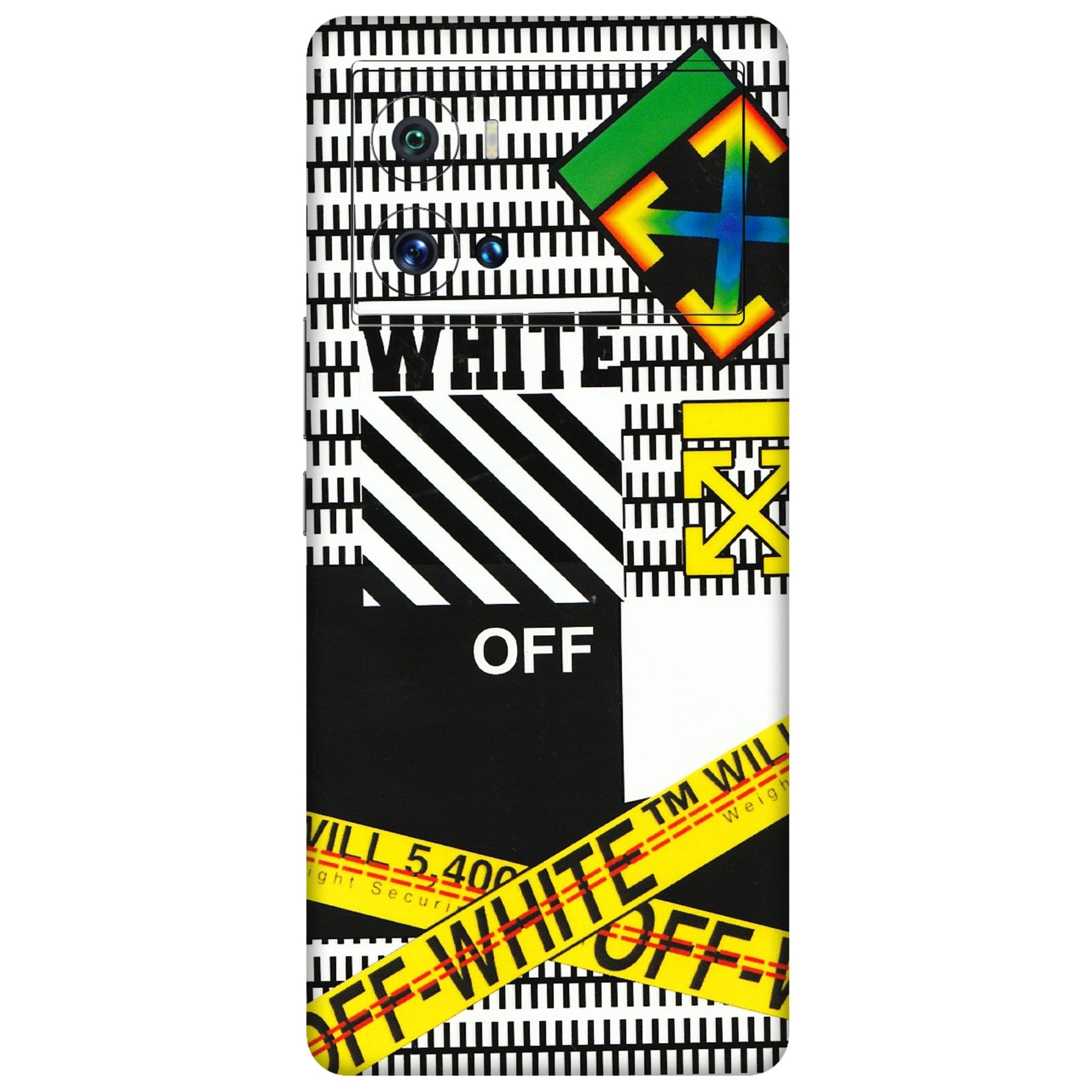 IQOO Phone Skins (All Models) - White Off Abstract - 3D Embossed Finish (L-172) IQOO 9 Pro 5G