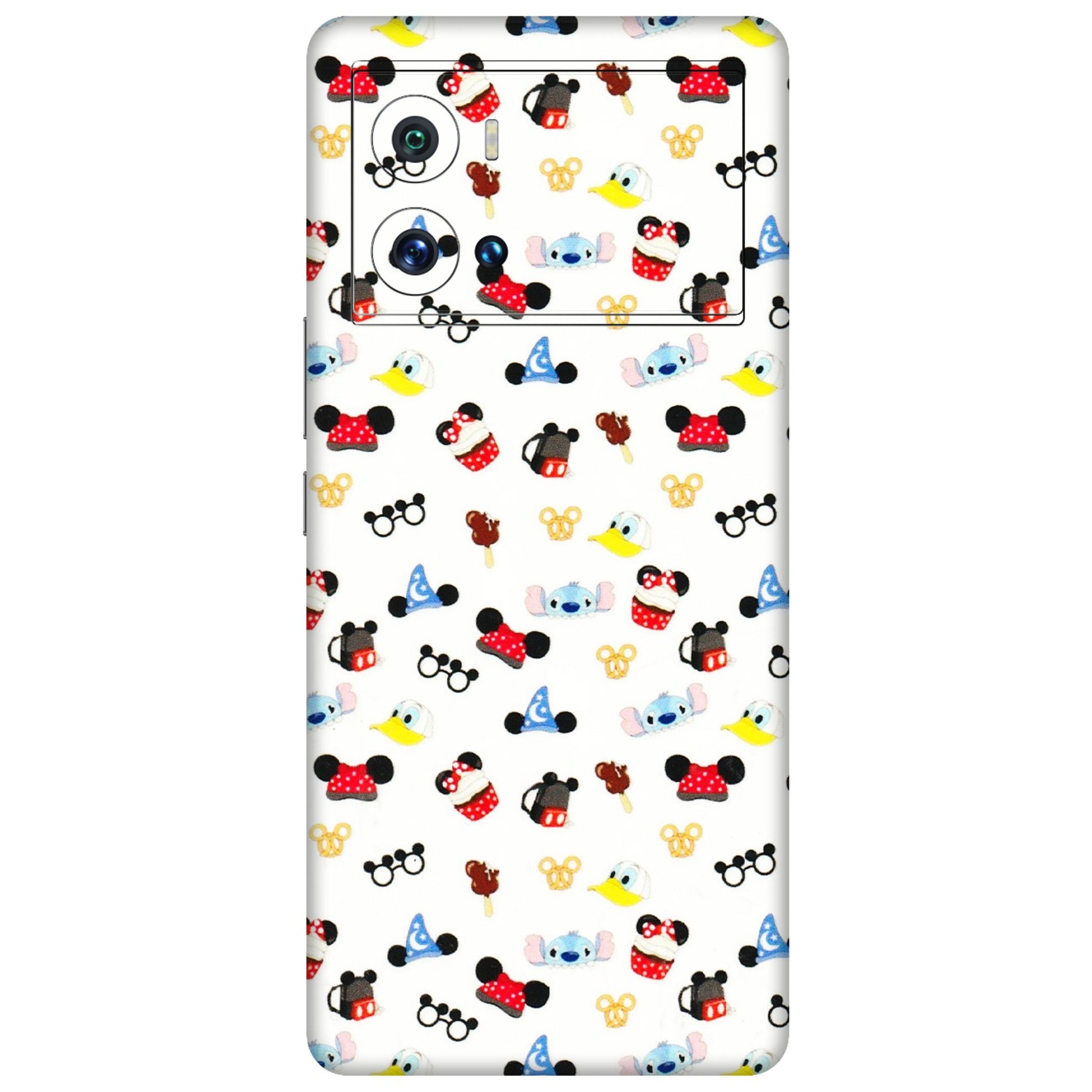 IQOO Phone Skins (All Models) - Minnie Mouse & Donald Doodles s - 3D Embossed Finish (L-194) IQOO 9 Pro 5G