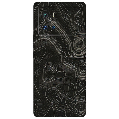 IQOO Phone Skins (All Models) - Black Swirl - 3D Embossed Finish (L-196) IQOO 9 Pro 5G