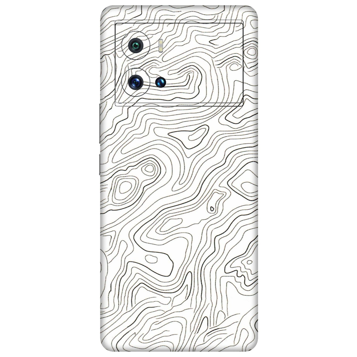 IQOO Phone Skins (All Models) - White Black Swirls - 3D Embossed Finish (L-219) IQOO 9 Pro 5G
