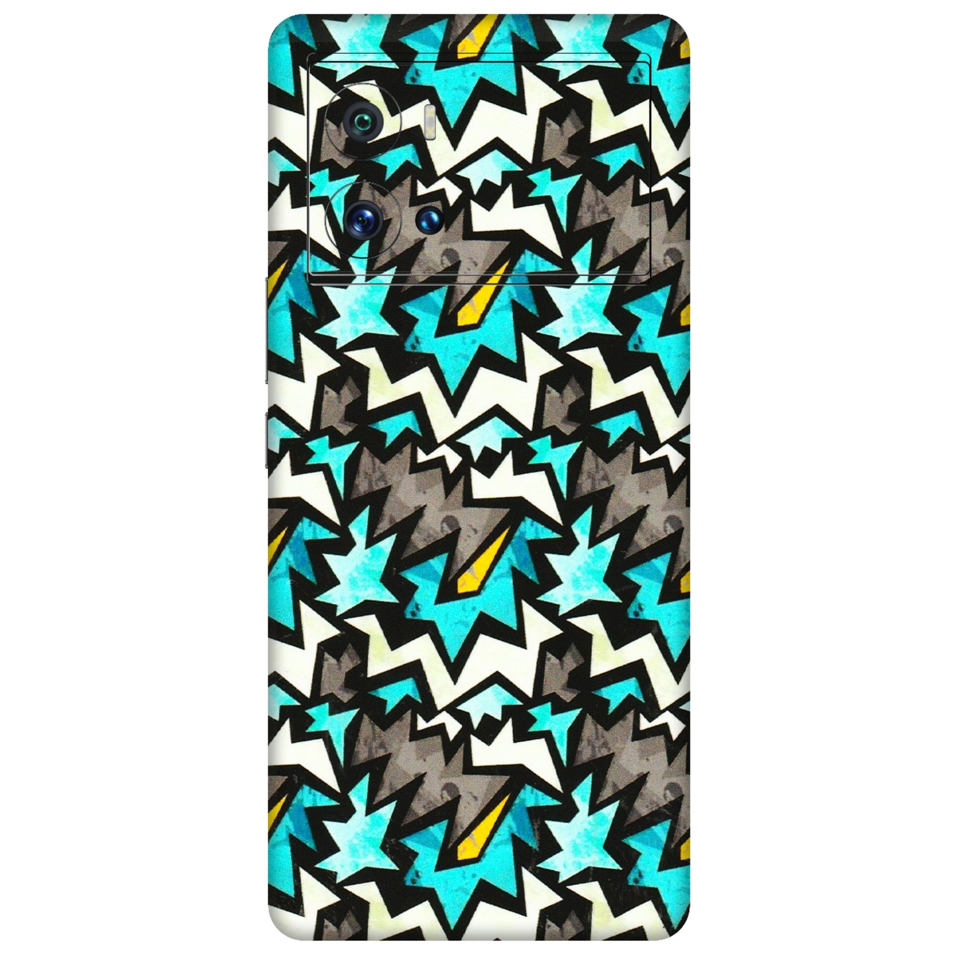IQOO Phone Skins (All Models) - Funky Zig Zag - 3D Embossed Finish (L-223) IQOO 9 Pro 5G