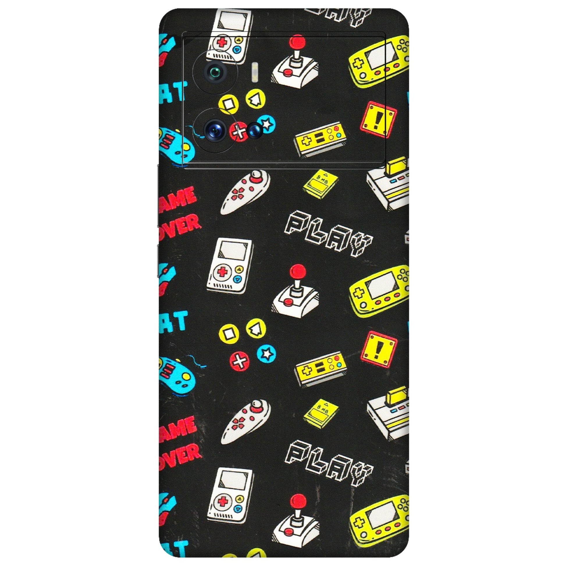 IQOO Phone Skins (All Models) - Gaming Doodles - 3D Embossed Finish (L-224) IQOO 9 Pro 5G